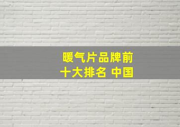 暖气片品牌前十大排名 中国